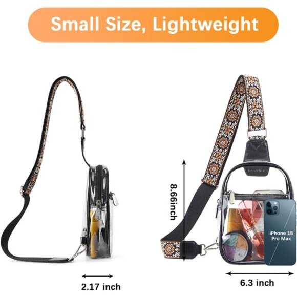 Small Sling Bag for Women Leather Crossbody Bags Fanny Pack Chest Bag - Picture 4 of 7